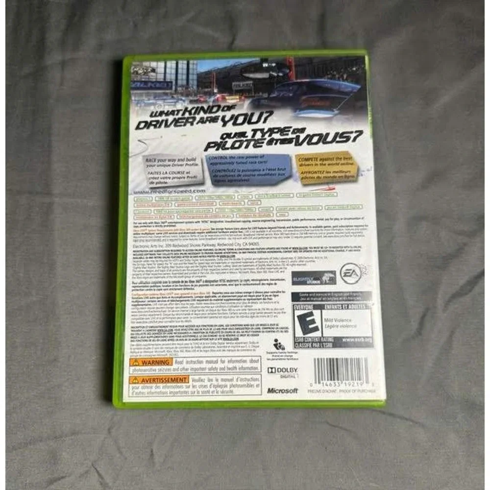 Need for Speed Shift Xbox 360 EA Games Racing Sim NFS BMW M3 Cover